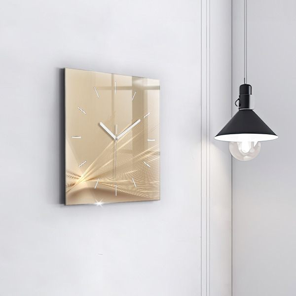 Square wall clock Abstract light