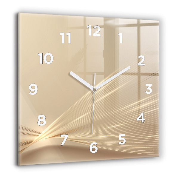 Square wall clock Abstract light