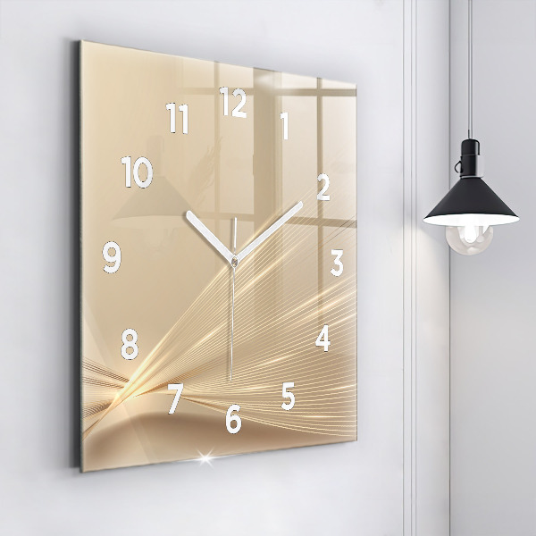 Square wall clock Abstract light