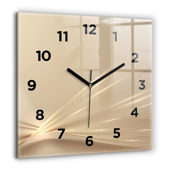 Square wall clock Abstract light