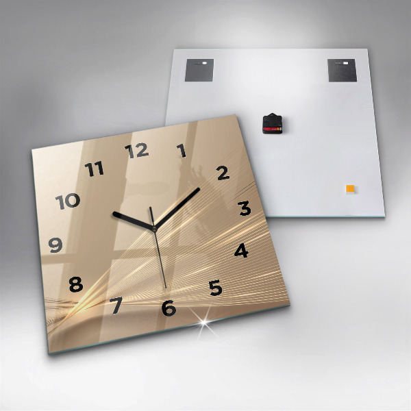 Square wall clock Abstract light