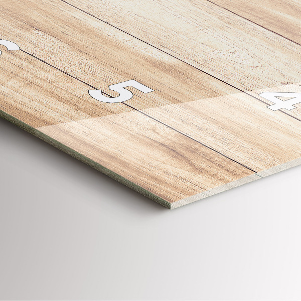 Square wall clock Wooden texture