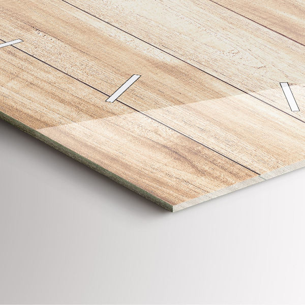 Square wall clock Wooden texture