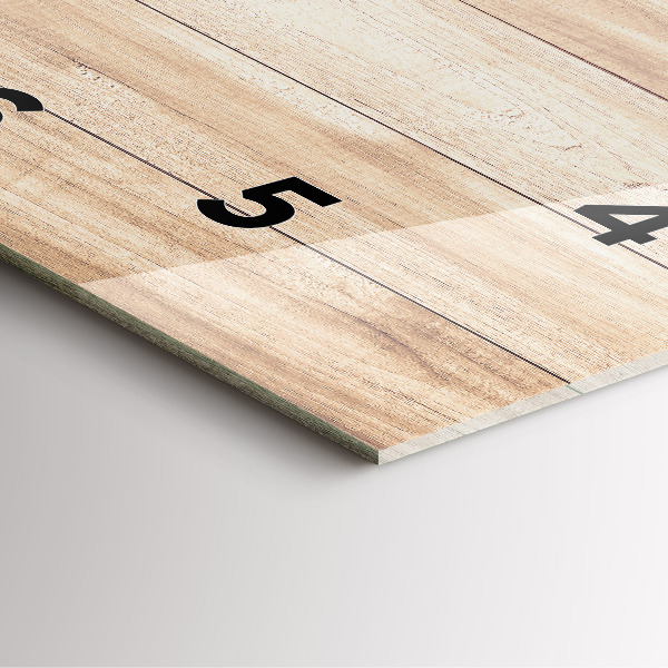 Square wall clock Wooden texture