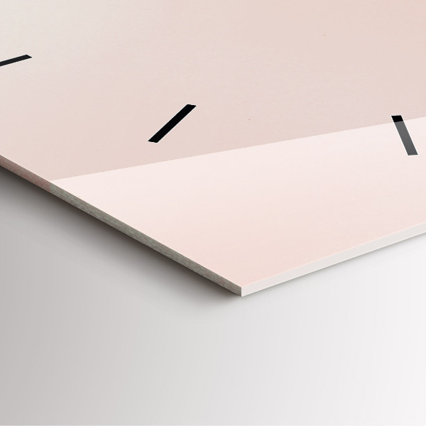 Square wall clock Golden tropical leaves