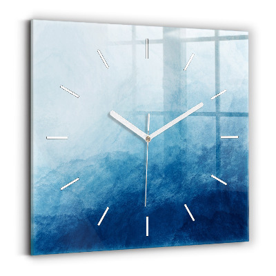 Square wall clock Abstraction water