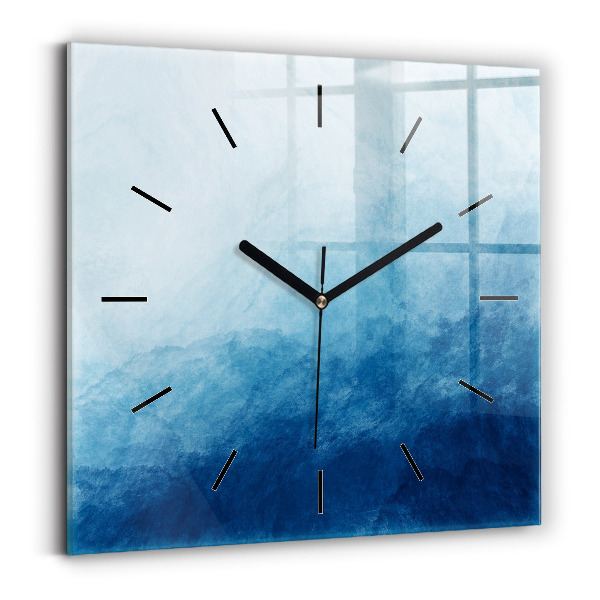 Square wall clock Abstraction water