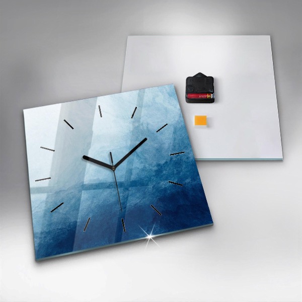 Square wall clock Abstraction water