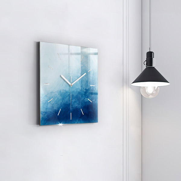 Square wall clock Abstraction water