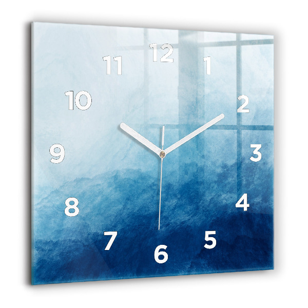 Square wall clock Abstraction water
