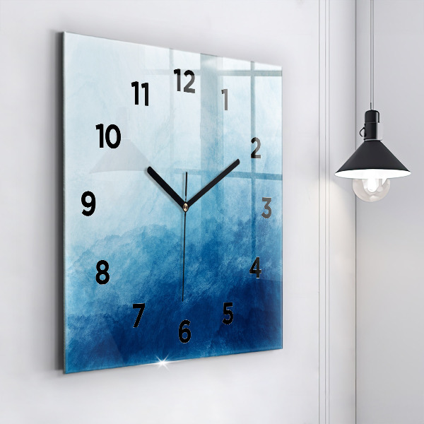 Square wall clock Abstraction water