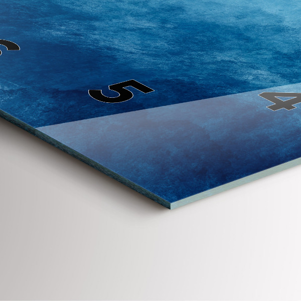 Square wall clock Abstraction water