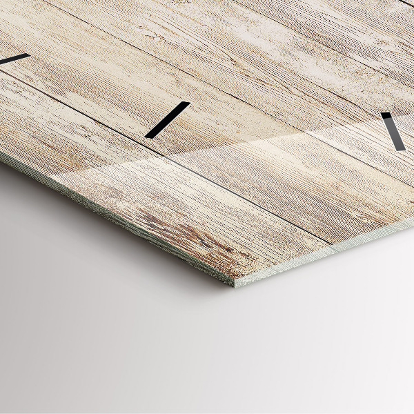 Square wall clock Wooden panels