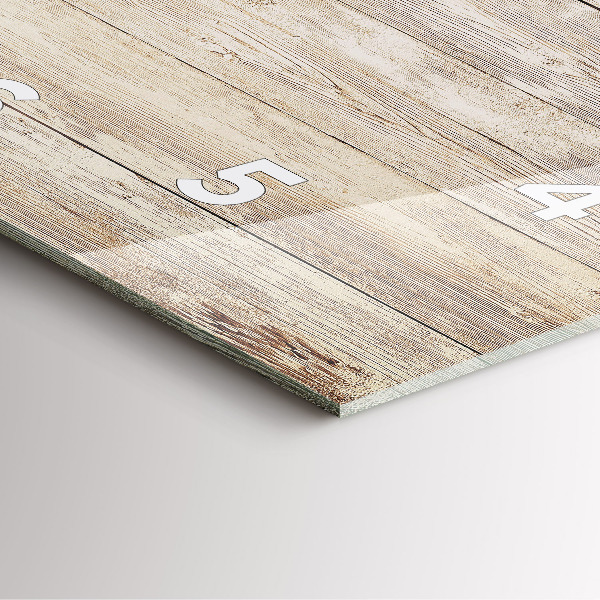 Square wall clock Wooden panels