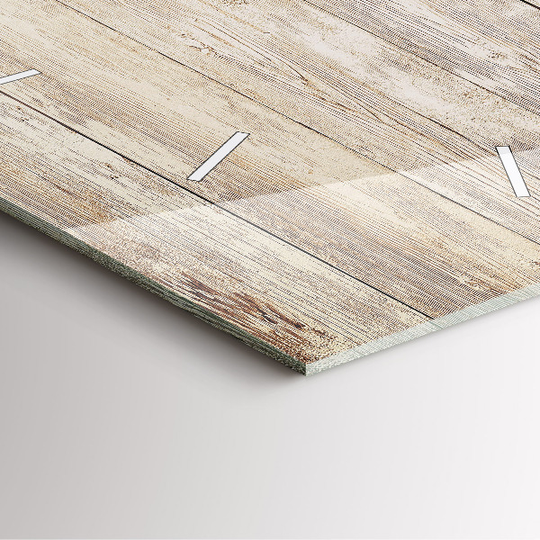 Square wall clock Wooden panels