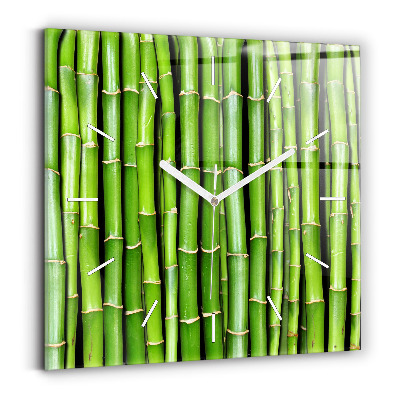 Square wall clock Asian Bamboo
