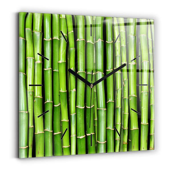 Square wall clock Asian Bamboo