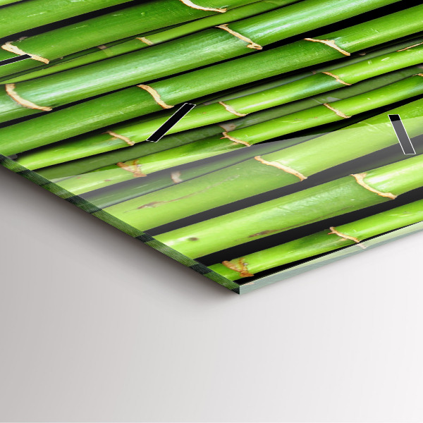 Square wall clock Asian Bamboo