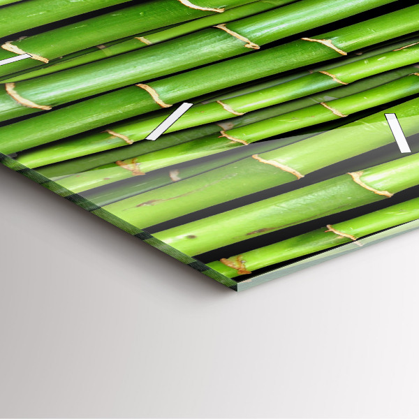 Square wall clock Asian Bamboo