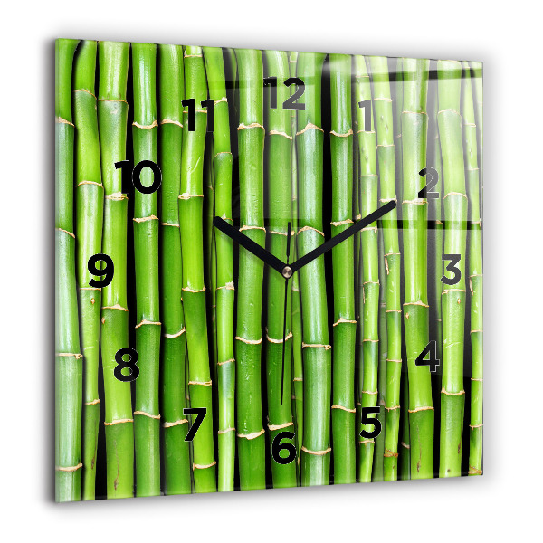 Square wall clock Asian Bamboo