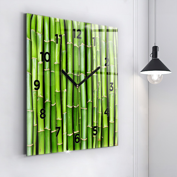 Square wall clock Asian Bamboo