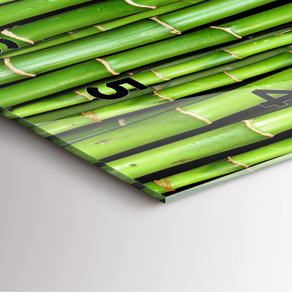 Square wall clock Asian Bamboo