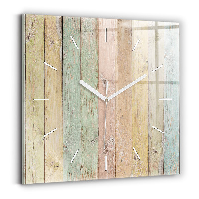 Square wall clock Colorful boards
