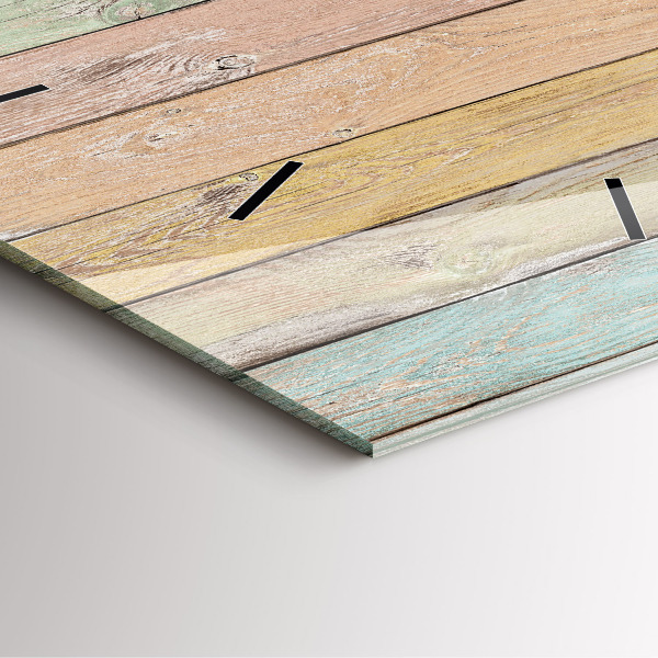 Square wall clock Colorful boards