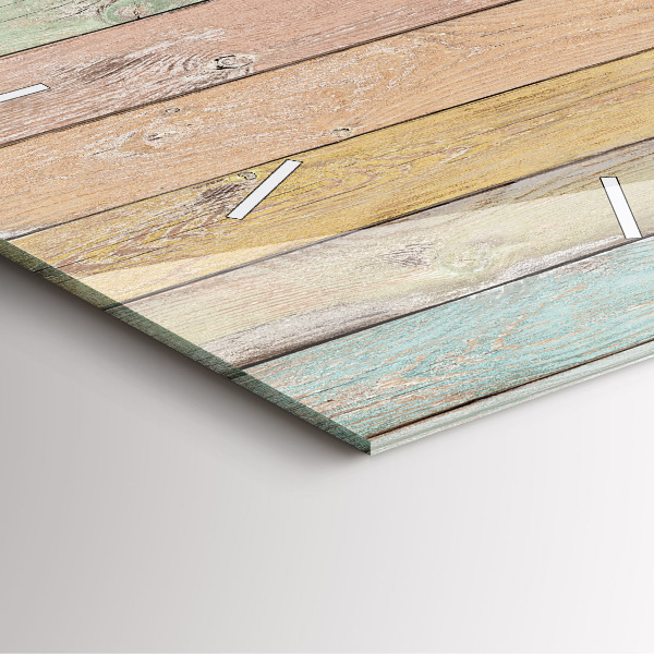 Square wall clock Colorful boards