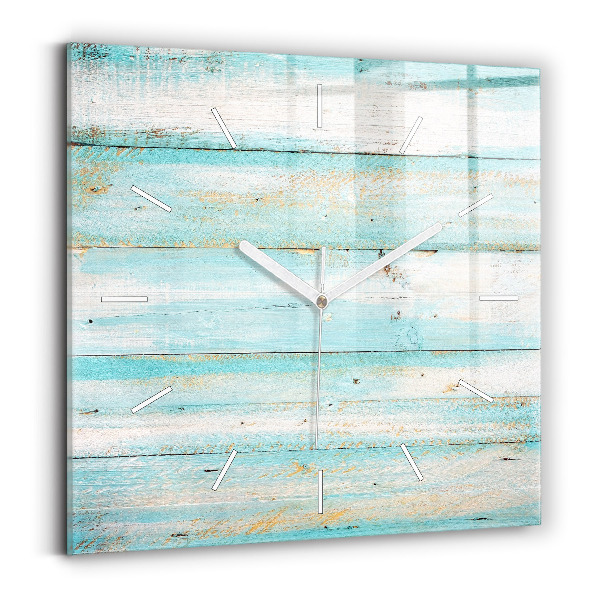 Square wall clock Blue boards