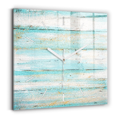 Square wall clock Blue boards