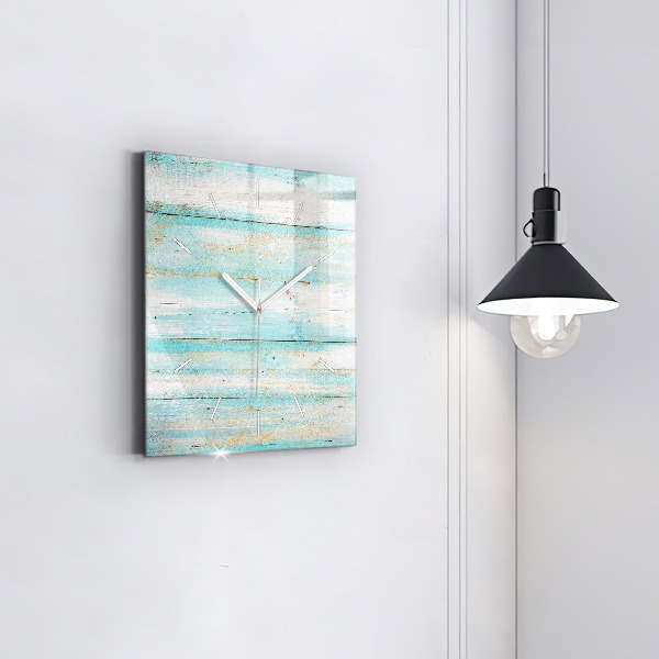 Square wall clock Blue boards