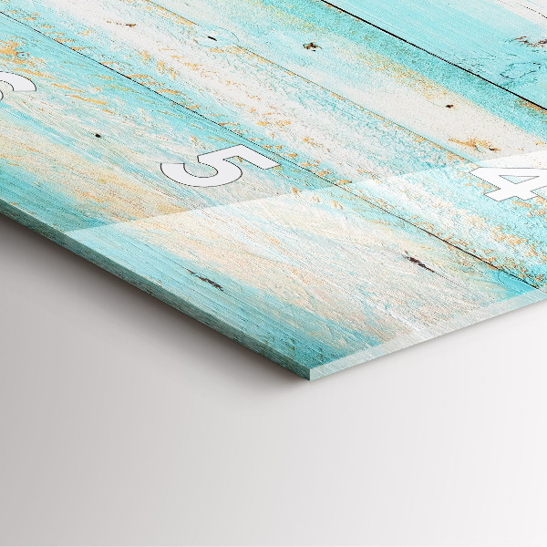 Square wall clock Blue boards
