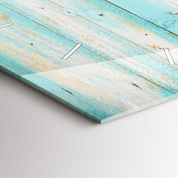 Square wall clock Blue boards