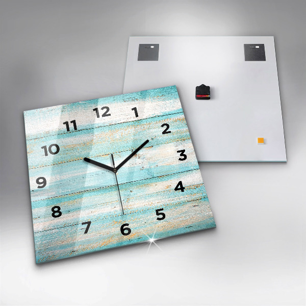Square wall clock Blue boards