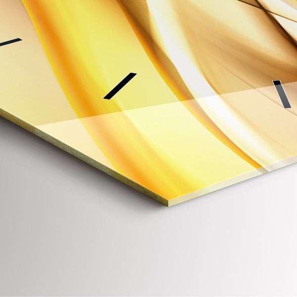 Square wall clock Abstract wave