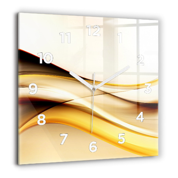 Square wall clock Abstract wave