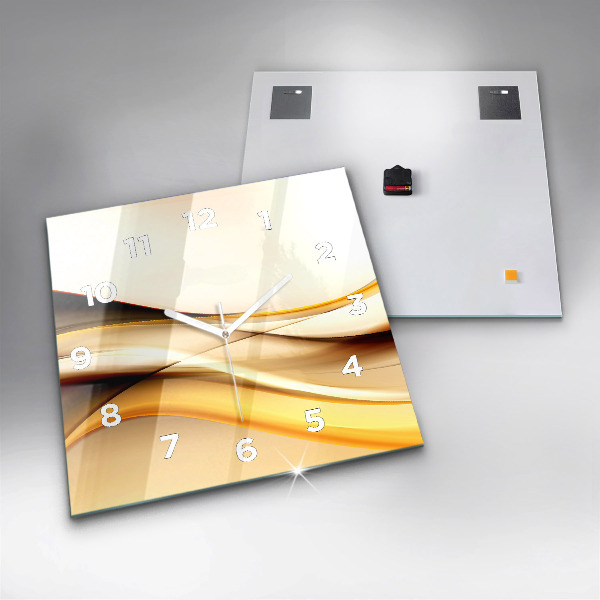 Square wall clock Abstract wave