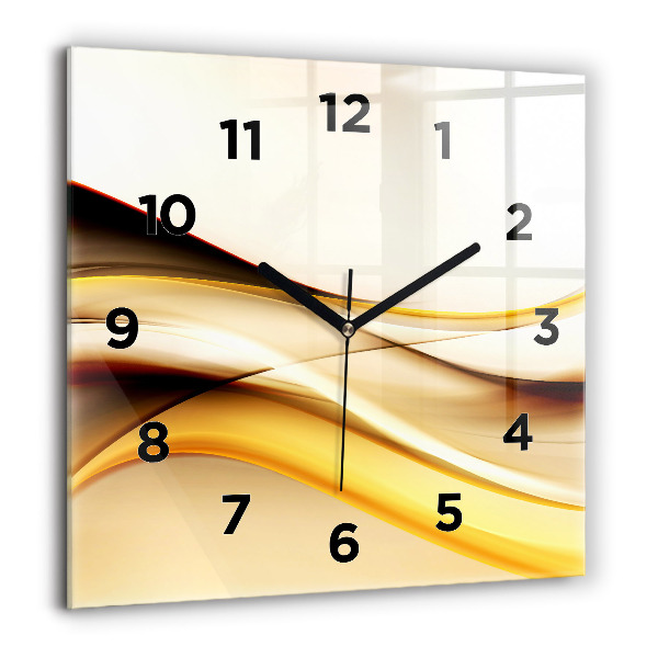 Square wall clock Abstract wave