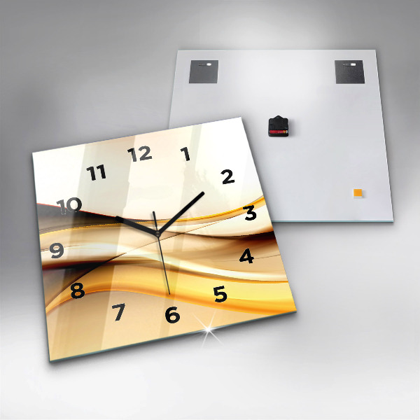 Square wall clock Abstract wave