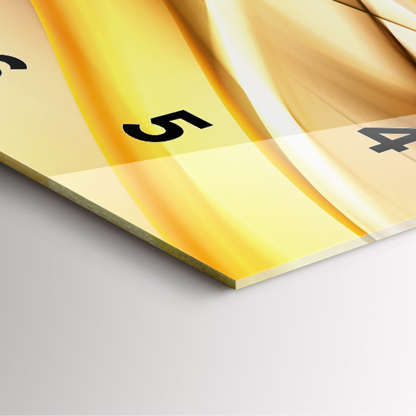 Square wall clock Abstract wave