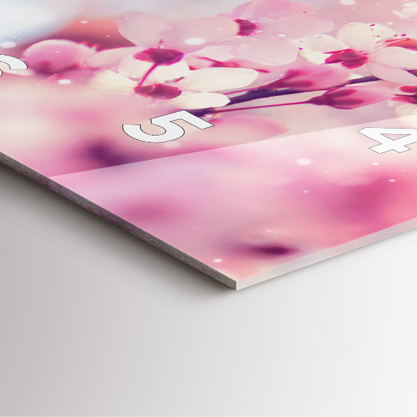 Square wall clock Spring flowers