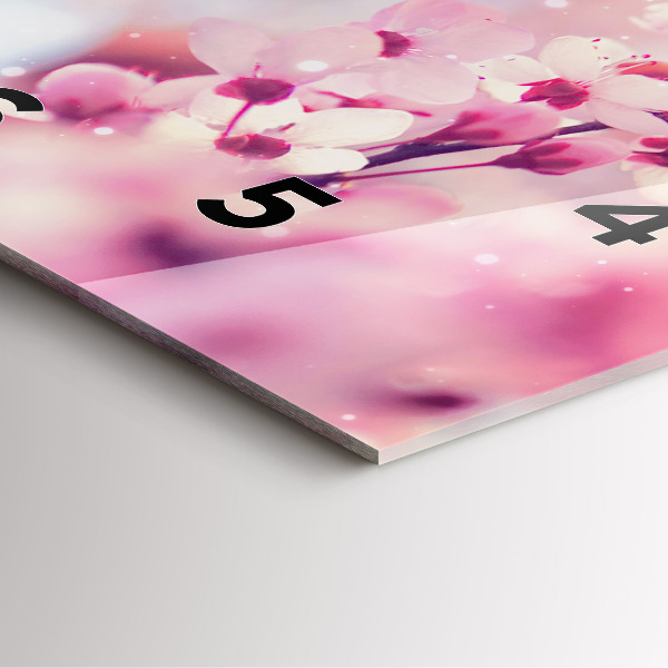 Square wall clock Spring flowers