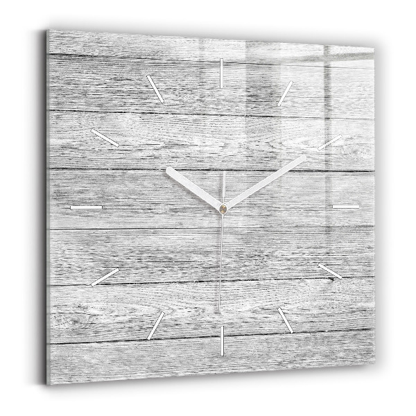 Square wall clock Wooden panels