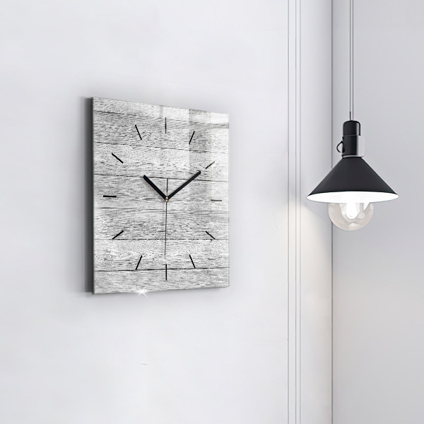 Square wall clock Wooden panels