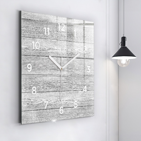 Square wall clock Wooden panels