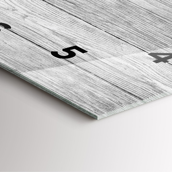 Square wall clock Wooden panels