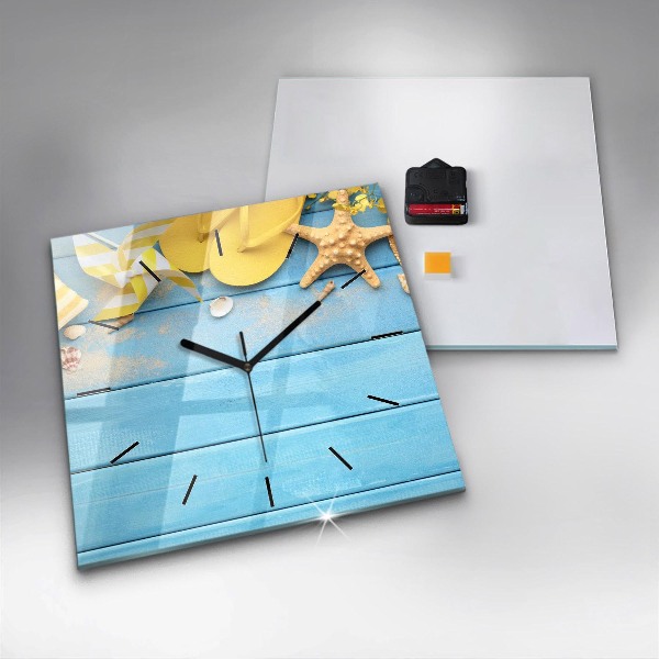 Square wall clock Beach accessories and boards