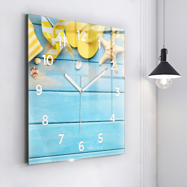Square wall clock Beach accessories and boards