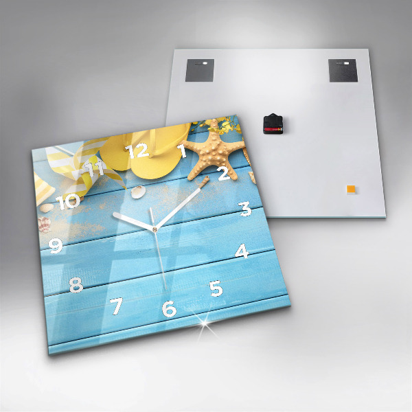 Square wall clock Beach accessories and boards